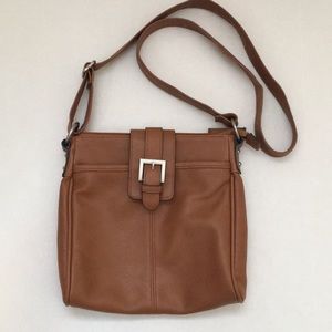 Merona brown across shoulder purse